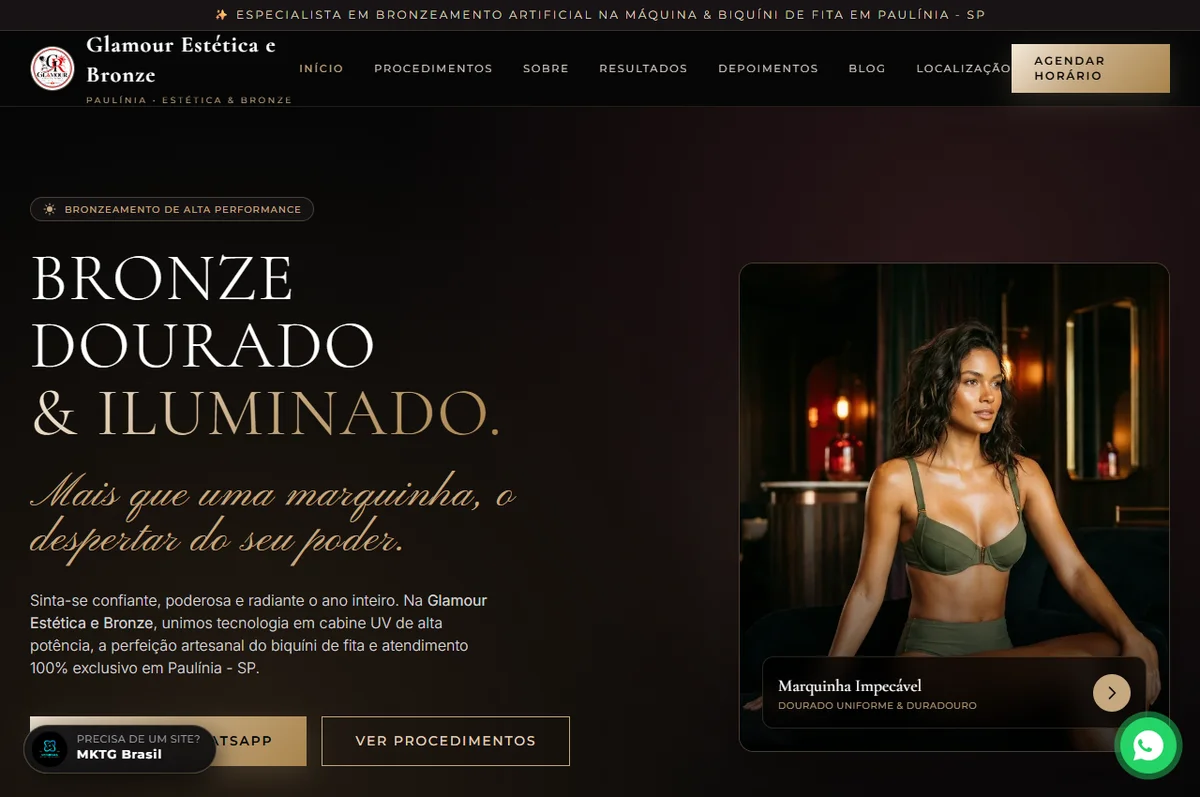 Site Glamour Estética e Bronze