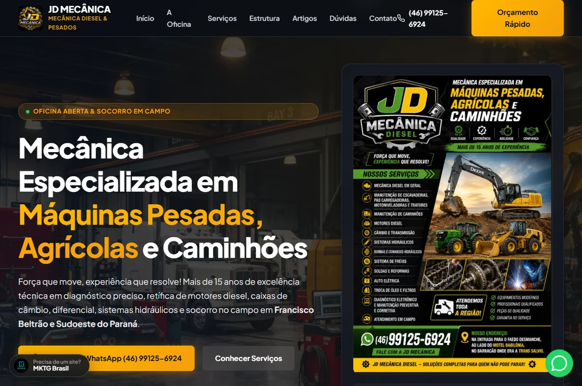 Site JD Mecânica Diesel