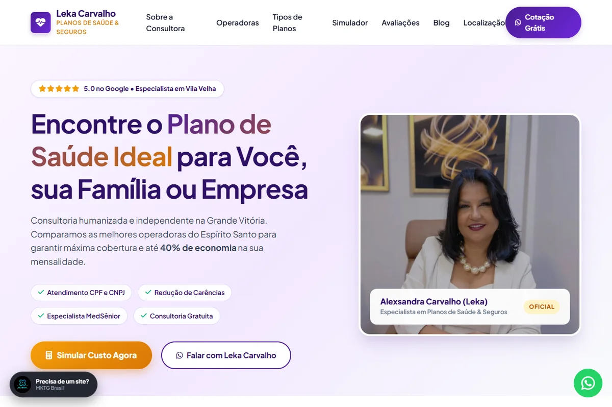 Site Leka Carvalho Seguros