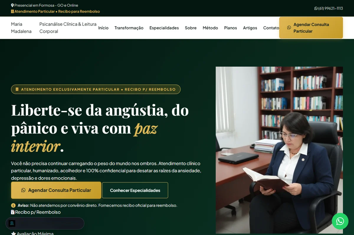 Site Madalena Psicanálise Clínica
